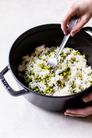 Baked Rice And Peas