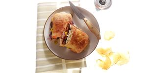 BBQ Eggplant Sandwiches with Provolone and Mushrooms