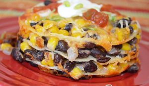 8 Layer Tortilla Pie {Vegetarian with Vega