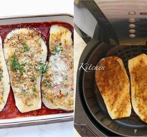 Air Fryer Eggplant Parmesan Vegetarian Vegan Option
