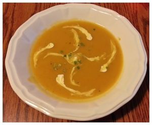 Apple Butternut Squash Soup with Rosemary & Chipotle