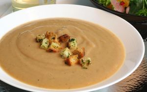 Apple-Chestnut Soup with Parsley Croutons Recipe