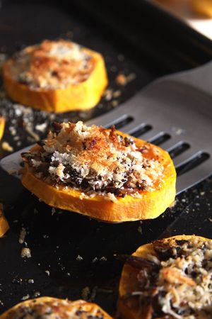 Baked Butternut Squash Parmesan Slices